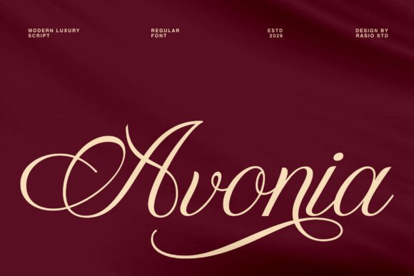 Avonia: A Refined Modern Script Font for Elegant Branding