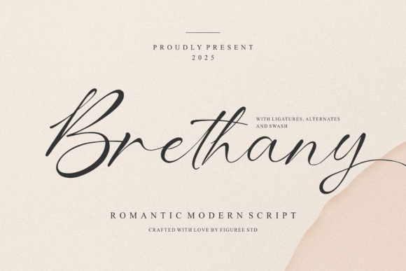 Brethany: A Romantic Modern Script Font for Editorial Design