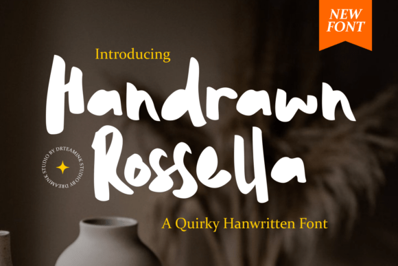 Handrawn Rossella: A Whimsical Typeface for Makers