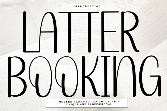Latter Booking: A Refined Script Font for Editorial Design
