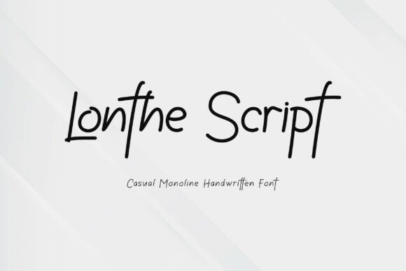 Lonthe: A Natural Handwritten Script Font for Makers