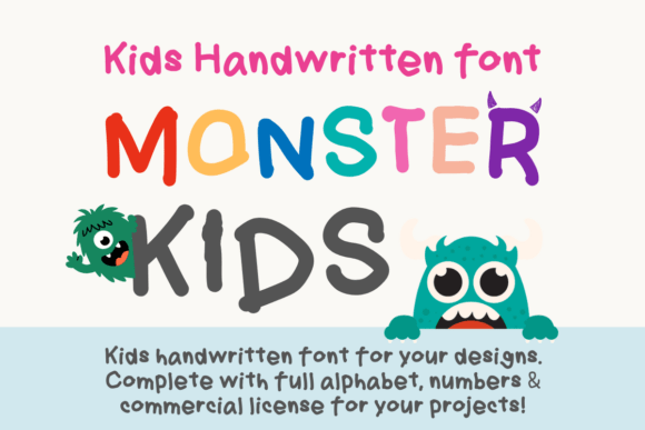 Monster Kids: A Playful Display Font for Your Brand