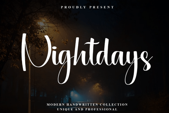 Nightdays: A Modern Handwritten Script Font for Makers