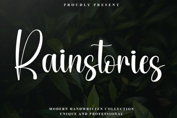 Rainstories: A Modern Script Font for Web Design
