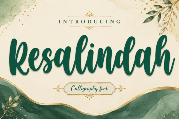 Resalindah: A Modern Script Font for Brand Identity