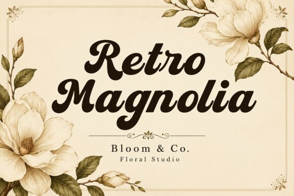 Retro Magnolia: A Vintage Script Font for Crafters
