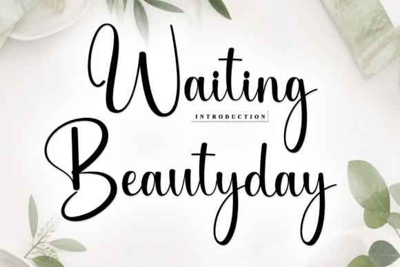 Waiting Beautyday: A Rhythmic Script Font for Editorial Design