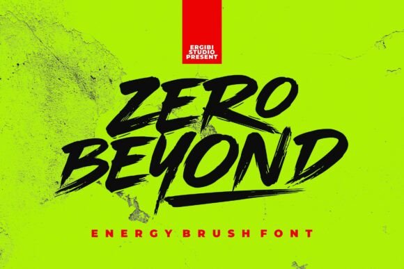 Zero Beyond: A Bold Brush Font for Crafters